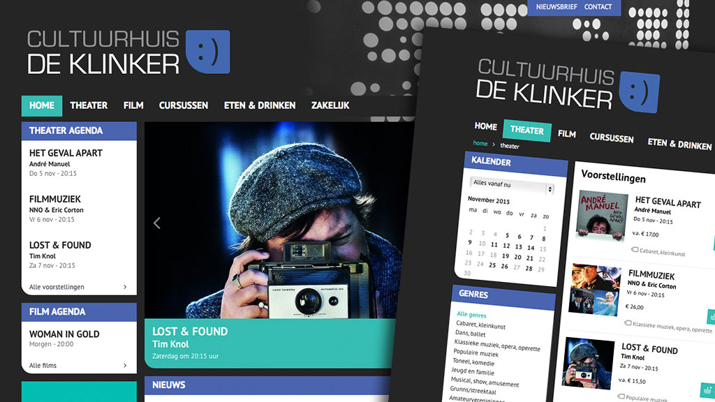 Logo en website Cultuurhuis De Klinker