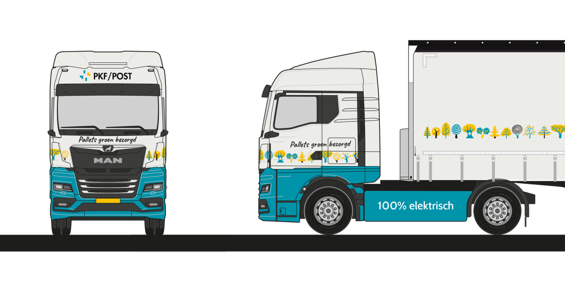 Elektrische truck voor PKF/POST Pallets