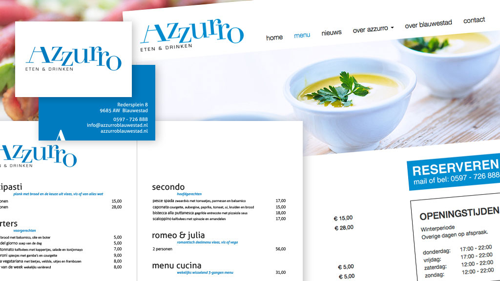 Azzurro eten en drinken