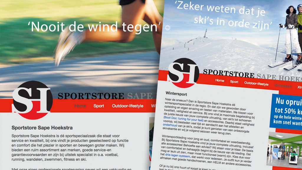 Website Sportstore Sape Hoekstra Winschoten